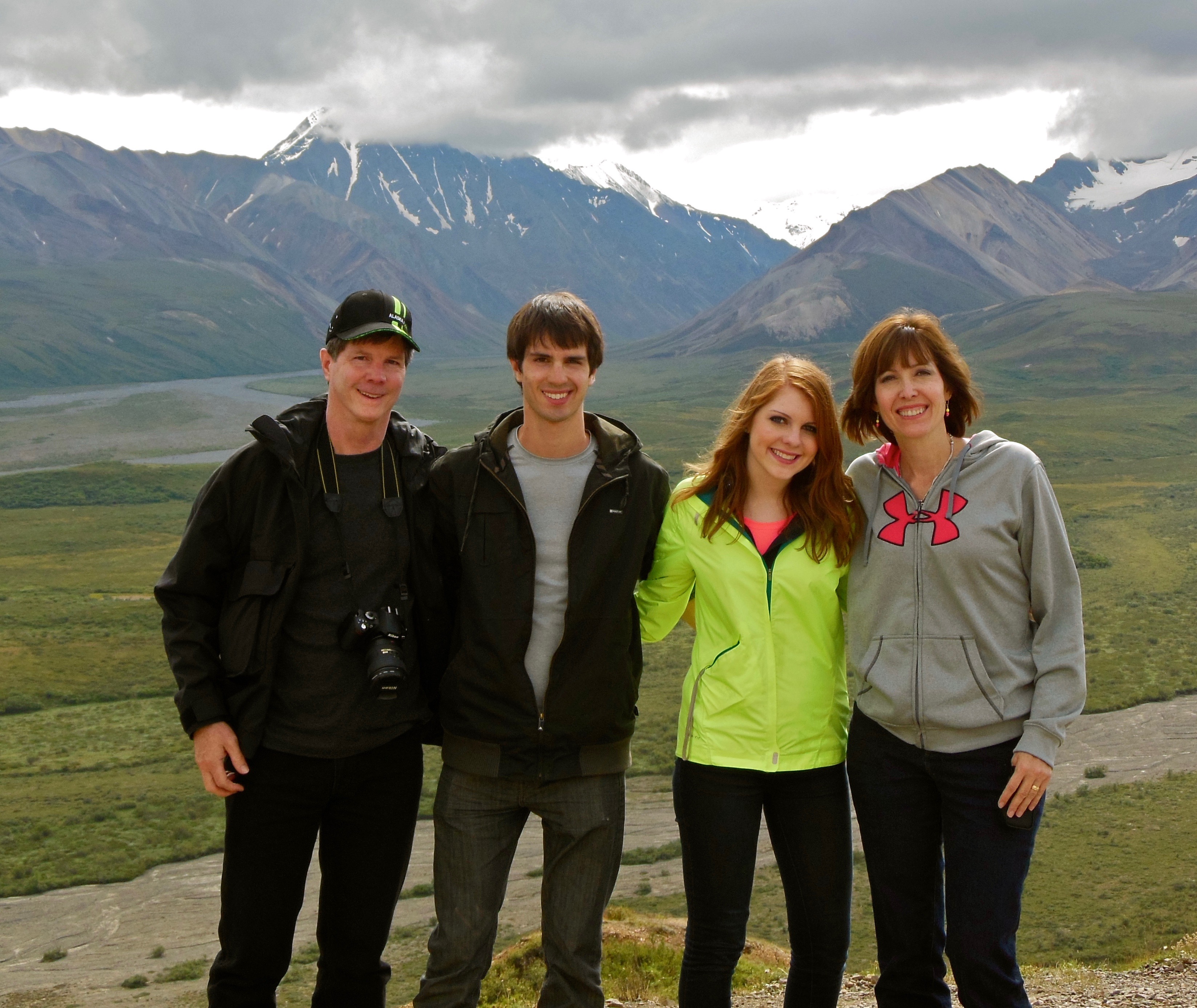 Picture of Pacha family in Alaska to show happy times together before suicide.