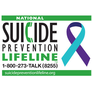 Suicide Prevention Lifeline 1-800-273-TALK (8255)