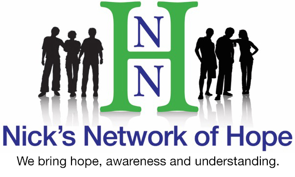 Nick's Network of Hope logo to tell others that we provide hope, awareness, and understanding