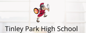 Name of Tinley Park High School with image of their mascot